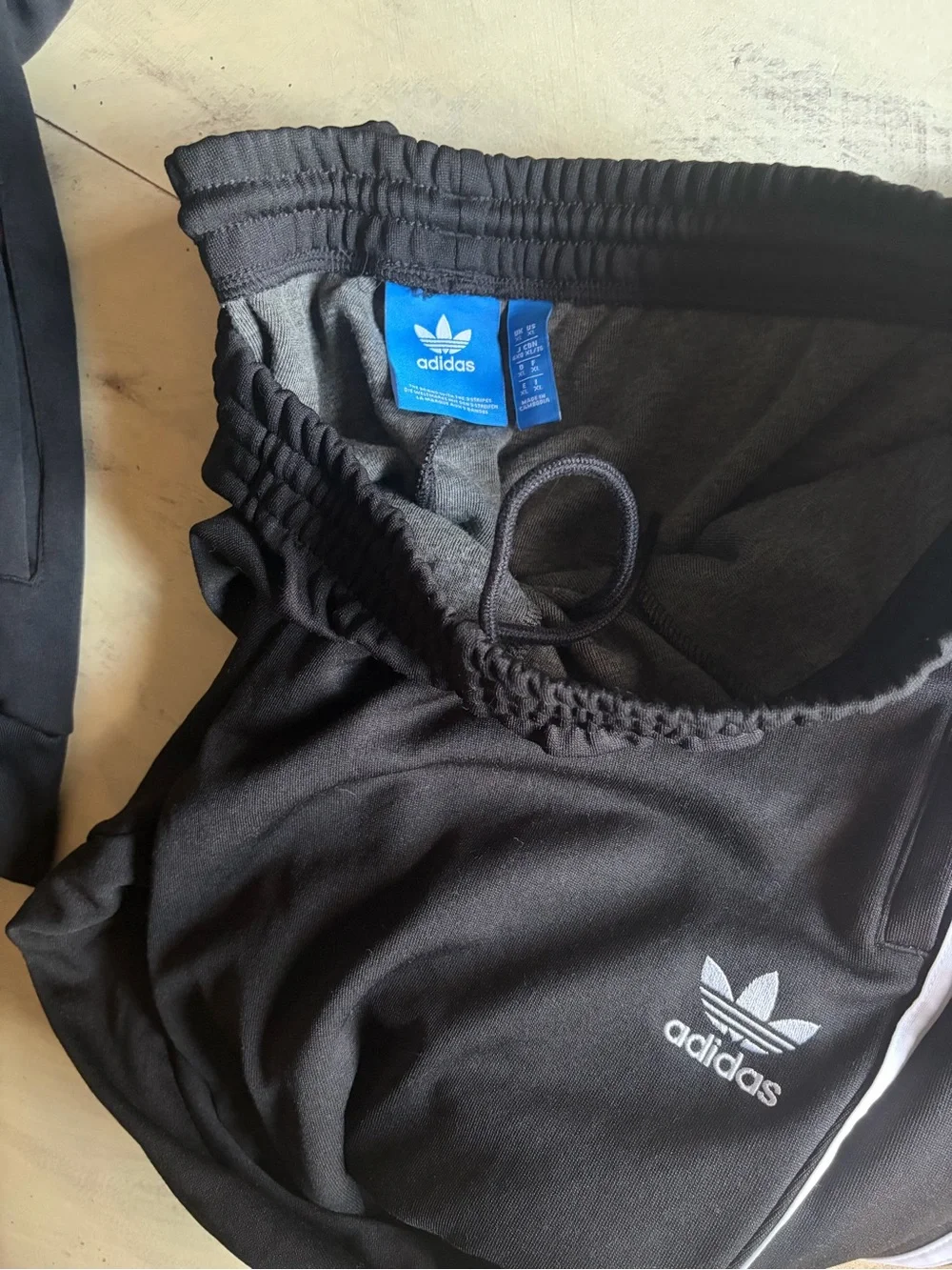 Mens Adidas Originals Firebird Track Suit set Zip Jacket & Pants BLACK Size XL